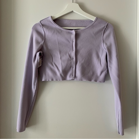 Aritzia Sunday Best Lilac Knit Top - Picture 4 of 6